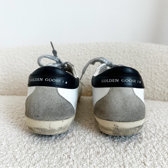 Golden Goose Super-Star Black, White & Silver Sneaker - Picture 5 of 15